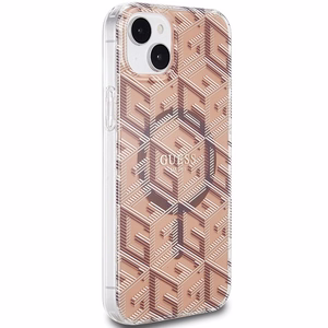 Guess IML GCube Magnetinis dėklas telefonui iPhone 15 Plus / 14 Plus - ruda