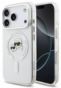 Dėklas Karl Lagerfeld IML K&CH Heads Metal Frame MagSafe Apple iPhone 17 Pro