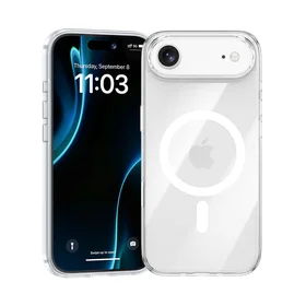 Benks magnetinis Crystal dėklas Iphone 17 Air telefonui skaidrus (su kameros valdymo mygtuku)