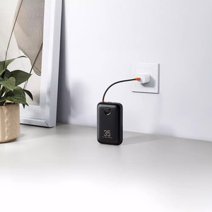 Išorinė baterija VEGER 30000 mAh su įmontuotu kabeliu Type C / Lightning PD QC3.0 35W K3 (W3018) juoda
