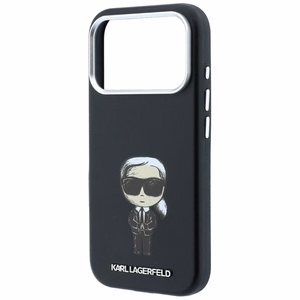 KARL LAGERFELD dėklas, skirtas IPHONE 18 Pro/ 17 Pro suderinamas su „MagSafe“ (Smooth Ikonik Sketch) (spalva: juoda)