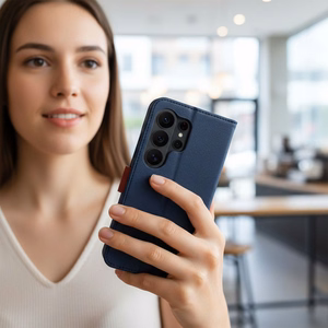 Atverčiamas dėklas Xiaomi Redmi A7 PRO Split Book, tamsiai mėlynas ir raudonas