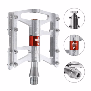 Rockbros JT410 4.10 dviračio pedalai su 4 guoliais – sidabriniai