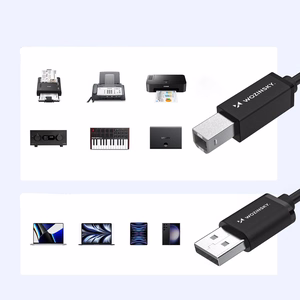 Wozinsky WKDDY4S USB-B - USB-A 480Mb/s kabelis 1m - juodas