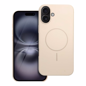 Blizgus magnetinis dėklas suderinamas su MagSafe, skirtas IPHONE 16 PLUS, baltas