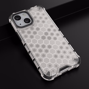 Honeycomb Case броневой чехол с TPU бампером для iPhone 13 mini прозрачный