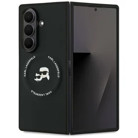 KARL LAGERFELD dėklas telefonui SAMSUNG Z Fold7 KLHMZFD7PSMLRKCK suderinamas su Magnetine (PU K&C) juodas