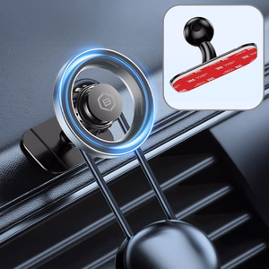 Blavec automobilinis laikiklis BH-16B Carbon magnetinis Magsafe prietaisų skydeliui (BH16BC-MDB) juodas
