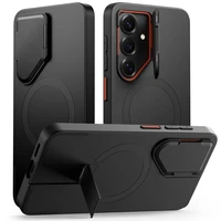 Tech-Protect Kevlar Aura MagSafe Case for Samsung Galaxy S26 - Black and Orange