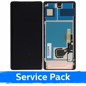 LCD ekranas suderinamas su Google Pixel 7 Pro juodas su rėmeliu (Service Pack)