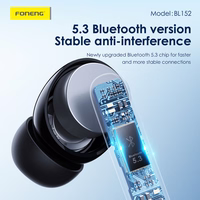 "Foneng" "Bluetooth" ausinės TWS BL152 ANC+ENC triukšmo slopinimas, juodos spalvos