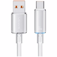 USAMS laidas Cloud Series US-SJ658 6A USB-A į USB-C 1,2m baltas
