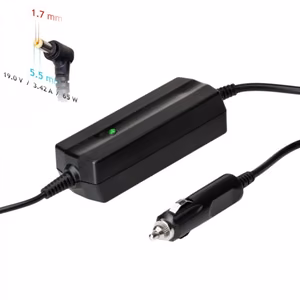 Automobilinis įkroviklis nešiojamam kompiuteriui Akyga AK-ND-34 (19V / 3.42A 65W 5.5 x 1.7mm) ACER 1.2m