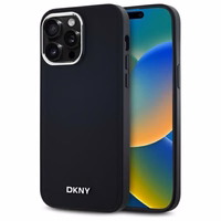 DKNY Paprastas logotipas Magnetinis dėklas telefonui iPhone 14 Pro Max - juodas