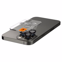 Spigen Glas.tR EZ Fit Optik Kameros apsauginis stiklas iPhone 14 Pro / Pro Max / 15 Pro / Pro Max / 16 Pro / Pro Max / 17 Pro / 17 Pro Max - juodas 2 vnt