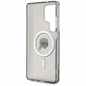 Dėklas Karl Lagerfeld Button Karl Head Printed Logo Magnetinis Samsung Galaxy S25 Ultra juodas