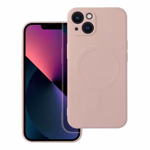 Чехол для iPhone 13 силиконовый Mag Cover совместимый с MagSafe розовый