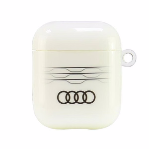 Audi IML geometrinis raštas dėklas AirPods 1 / 2 - baltas
