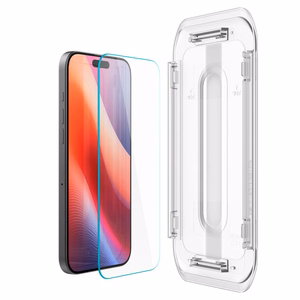 Spigen Glas.tR EZ Fit grūdintų apsauginių stiklų rinkinys iPhone 16 Pro Max / 17 Pro Max telefonams – 2 vnt.