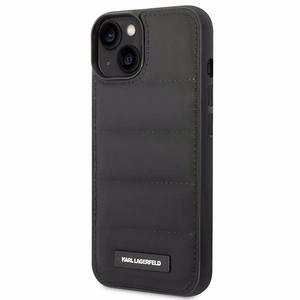 Karl Lagerfeld Puffy Pailgas Logotipas iPhone 14 dėklas - juodas