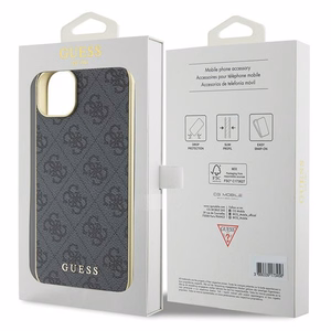 Guess 4G Charms Collection dėklas telefonui iPhone 15 Plus - pilkas