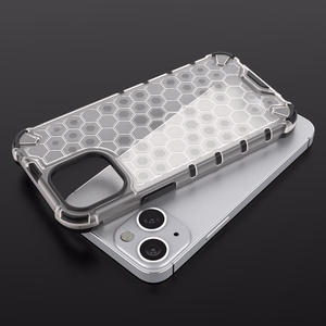 Honeycomb Case броневой чехол с TPU бампером для iPhone 13 mini красный