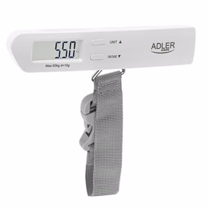 Adler AD 8191 – skaitmeninės bagažo svarstyklės, iki 50 kg, 10 g padala, pilkos