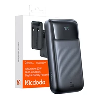 Išorinė baterija Mcdodo MC-0231 su ekranu 10000mAh, 33W (juoda)