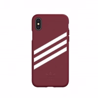 Adidas OR formuotas PU zomšos dėklas iPhone X / XS - bordo