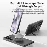 Rock Sukiojamas stovas Soft Touch Series Magnetinis skirtas Samsung Galaxy S25 juodas