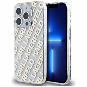 Karl Lagerfeld IML Fullover Logo dėklas telefonui iPhone 15 Pro - auksinis