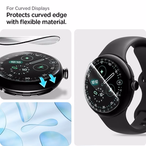 Spigen Elite Shield EZ Fit 2 vnt. hidrogelinių plėvelių rinkinys, skirtas Google Pixel Watch 41 mm