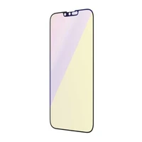 PanzerGlass itin platus antibakterinis apsauginis stiklas su mėlynos šviesos filtru ir pozicionieriumi iPhone 14 Plus / 13 Pro Max