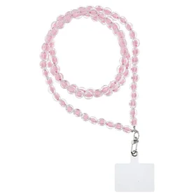 COLORFUL telefono dirželis, telefono pakabukas / virvelės ilgis 120 cm (60 cm kilpoje) / ant kaklo – šviesiai rožinis