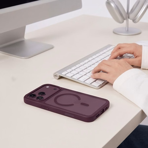 Tech-Protect Magmat MagSafe CC dėklas iPhone 18 Pro Max / 17 Pro Max, matinis bordo