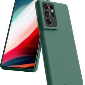 Dėklas Mercury Silicone Case Samsung A366 A36 5G tamsiai žalias