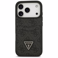 Guess 4G Nauble Card Triangle dėklas iPhone 17 Pro - juodas