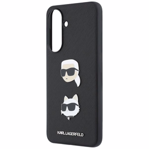 Karl Lagerfeld dėklas su Karl&Choupette Heads Pins&Logo Samsung Galaxy A57 5G, juodas