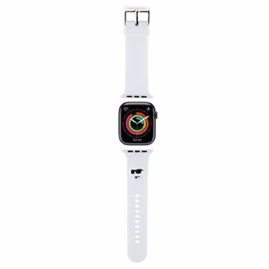 Karl Lagerfeld 3D Rubber Choupette Head dirželis baltas skirtas Apple Watch 42/44/45/49mm