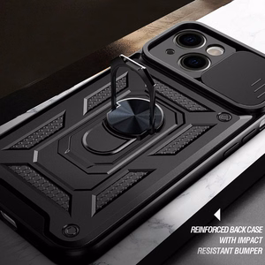 Slide Camera Armor dėklas telefonui Iphone 13 Pro Max juodas