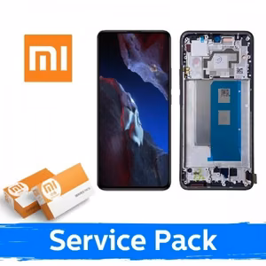 LCD ekranas suderinamas su Xiaomi Poco F5 5G su rėmeliu / mėlynas / (Service Pack)