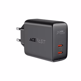 Acefast įkroviklis 2x USB Type C 40W, PPS, PD, QC 3.0, AFC, FCP juodas (A9 juodas)