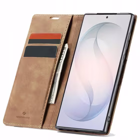 Spacecase dėklas Wallet Galaxy S26 Ultra šviesiai rudas