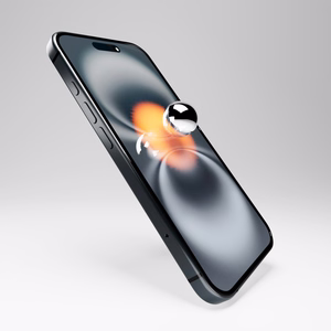 Puro Lankstus Stiklas D3O Hibridinis Stiklas su Juodu Rėmeliu iPhone 16 / iPhone 15 / iPhone 15 Pro