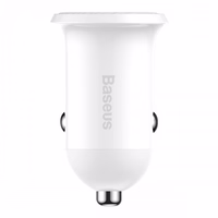 Automobilinis įkroviklis Baseus "Grain Pro" baltas 4.8A (2xUSB)