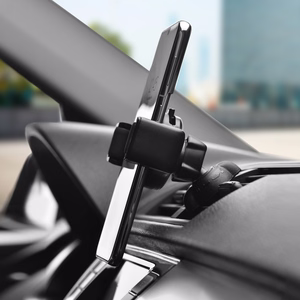 Automobilinis universalus telefono laikiklis Forcell (H-CF509) tvirtinamas ant ventiliacijos grotelių, juodas