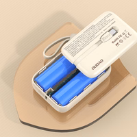 Išorinė baterija Dudao K14 10000mAh su USB-C / Lightning laidais (smėlinė)