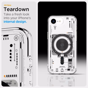 Spigen Ultra Hybrid Magnetinis dėklas telefonui iPhone 16e Neo One - skaidrus