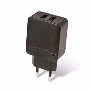 "Setty" įkroviklis 2x USB 2,4A, juodas