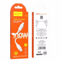 Kabelis USB C į USB C Hoco PD 6A 100W 1 m X96 baltas